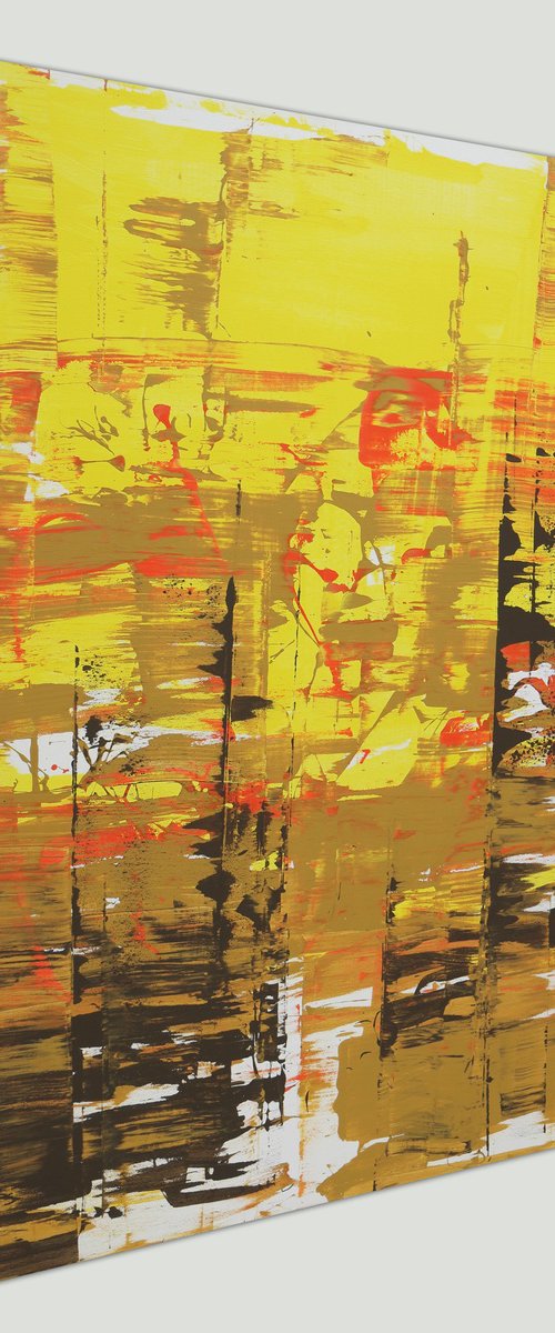 Static Yellow & Camel by Ronald Hunter