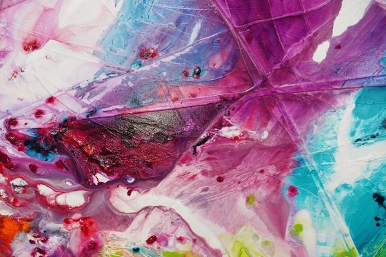 Colour Potion 240cm x 100cm Colourful Textured Abstract Art