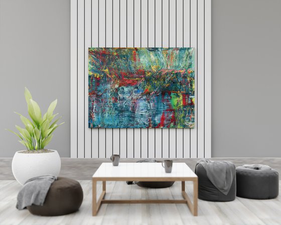 140x110 cm Abstract Painting Landscape Abstract art