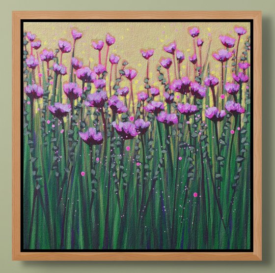 Purple Blooms in Spring Sun