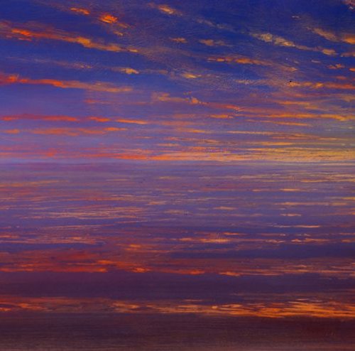 SUNSET SEA II. 100x42 by Rafael Carrascal