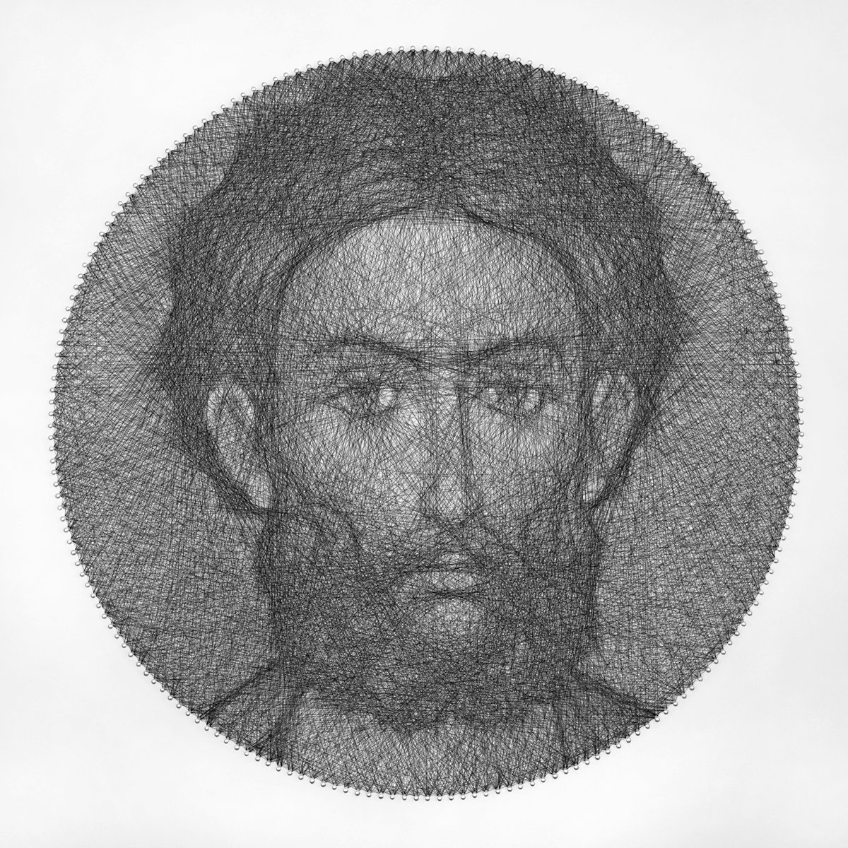 Photorealistic Portrait Sculpture By Andrey Saharov, 22 X 22, Reproduction Of Orthodox Icon, Original Artwork