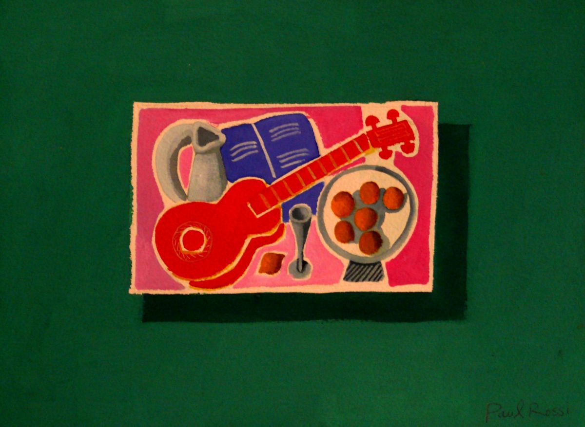 Still-Life With Red Guitar by Paul Rossi