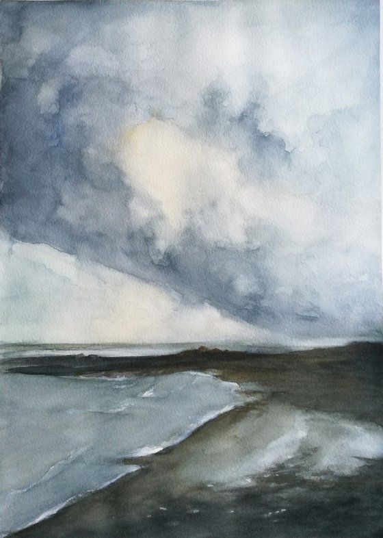 Seashore - Original Watercolour - Sea & Sky