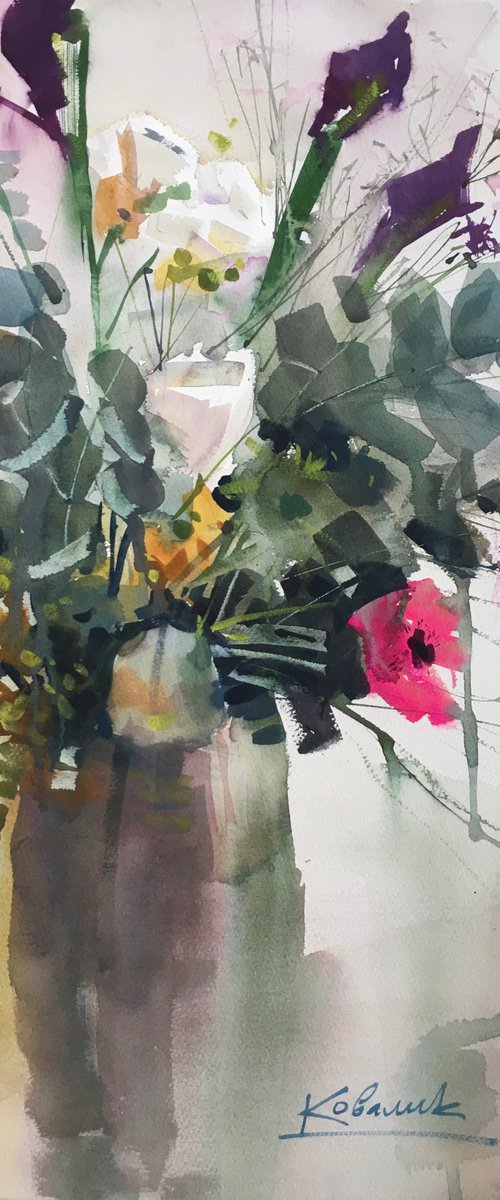 Abstraction with flowers by Andrii Kovalyk