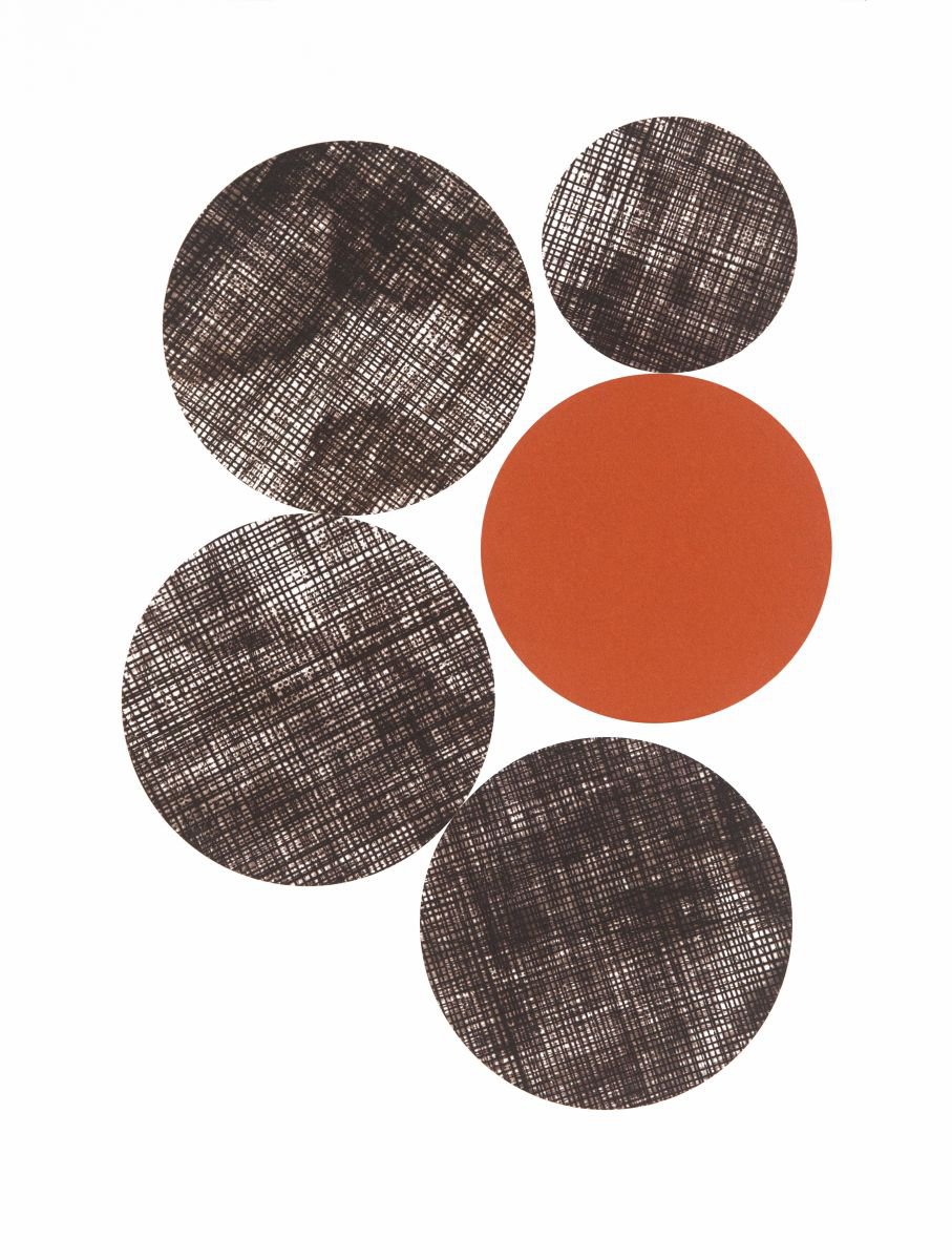 Abstract Collage By Petr Strnad, 10 X 14", Vestiges I., Original Artwork