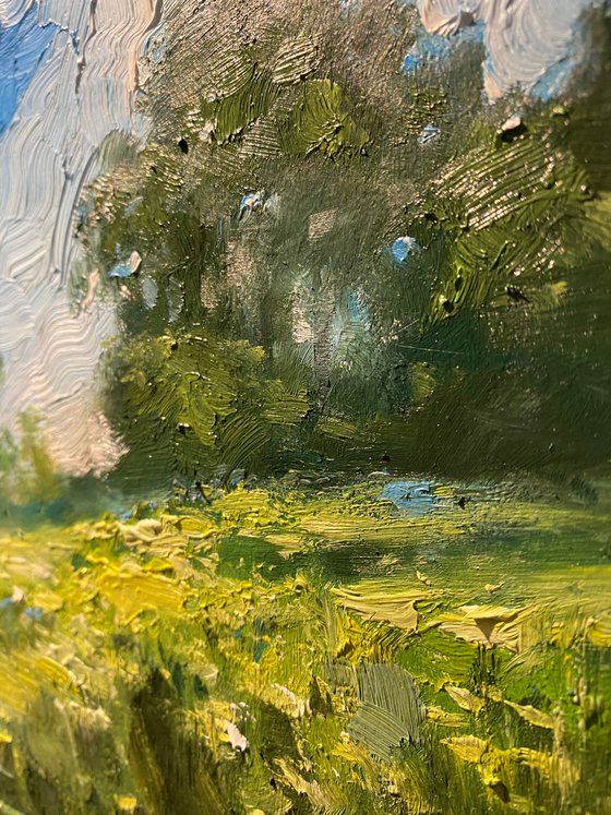 "Field Paths"original oil painting by Artem Grunyka