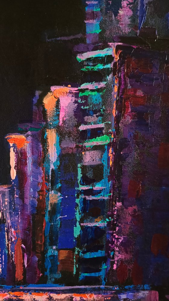 Night city lights