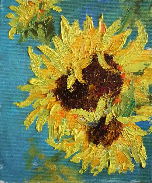 Sunflowers /  ORIGINAL PAINTING by Salana Art Gallery