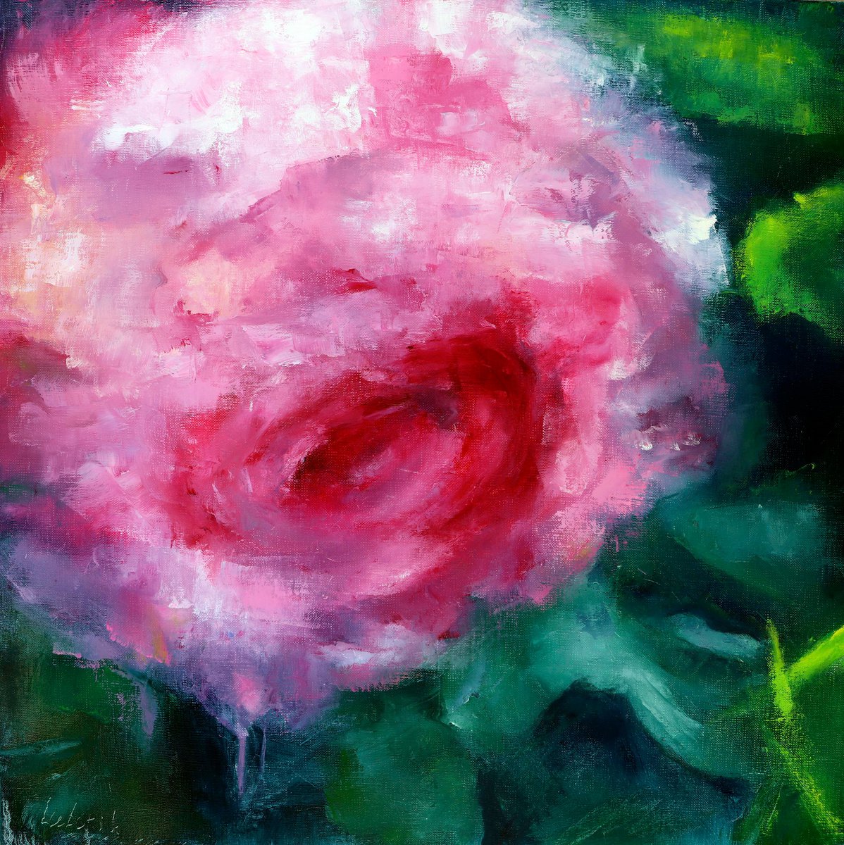 Rose painting by Anna Lubchik