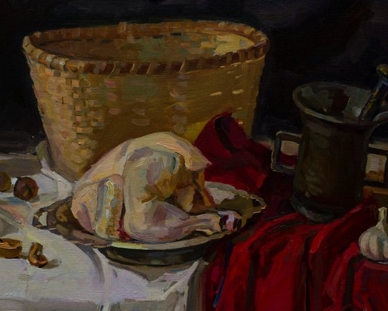Still life with meat