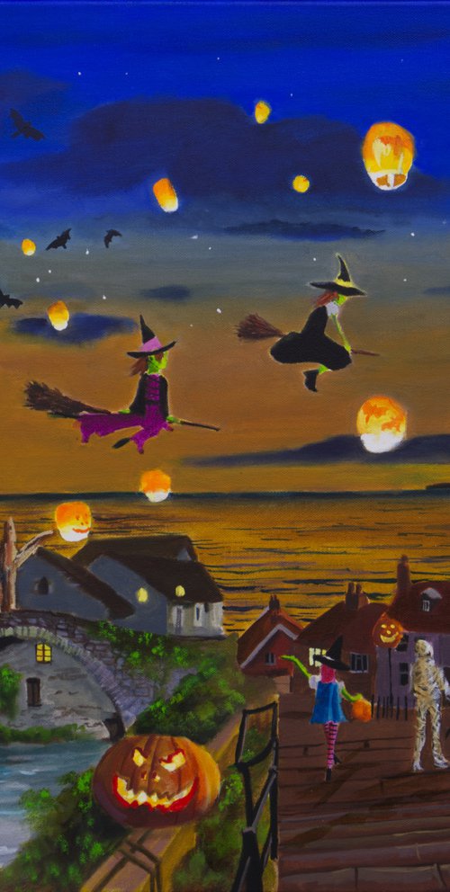 Halloween Town painting by Gordon Bruce