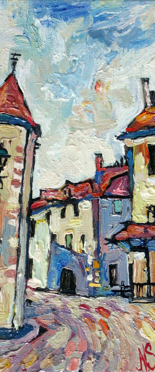 Street in Beaulieu sur Dordogne by Nikifor Swiristuhin