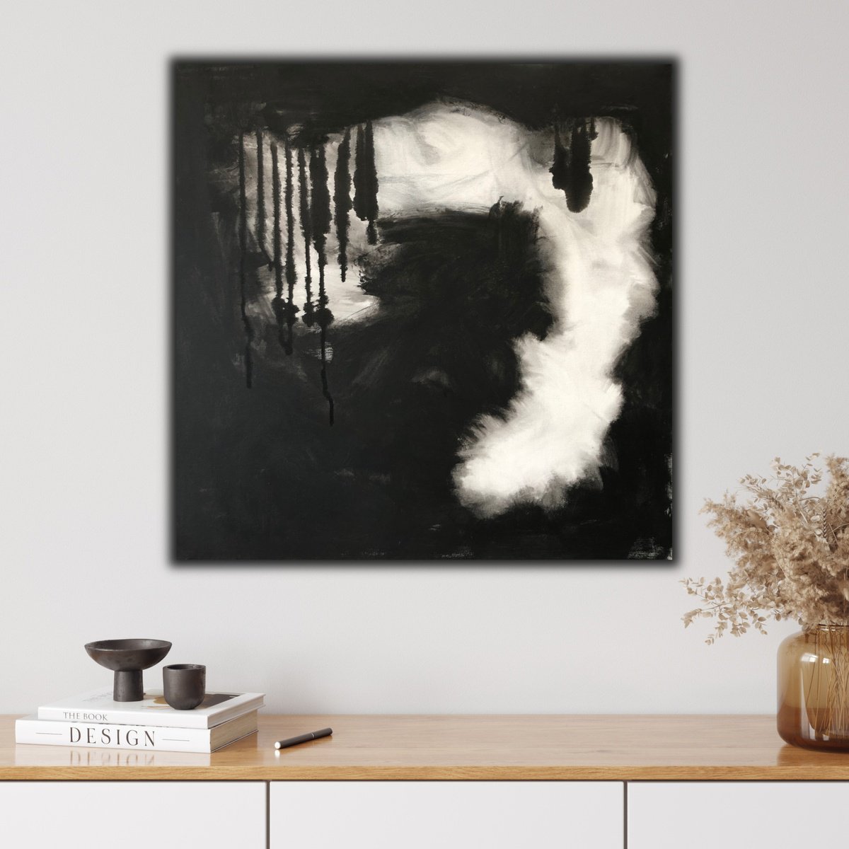 Abstract Acrylic Painting By Kylie Sams, 24 X 24", The Dark Hours, Original Artwork