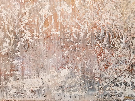 Golden veil  - winter abstract landscape