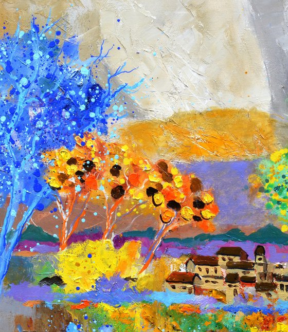 Colourful abstract landscape