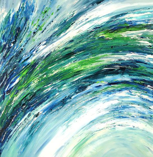 Slim: Blue And Green 1 by Peter Nottrott