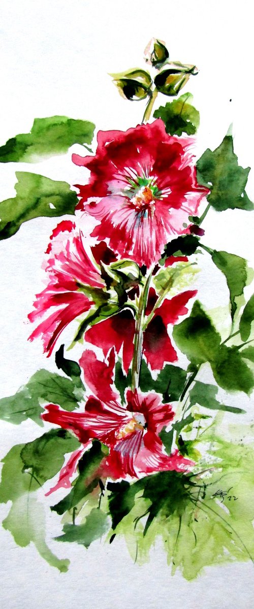 Mallow floral II by Kovács Anna Brigitta