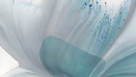 Nature 591 — Abstract Teal Feathered Bloom