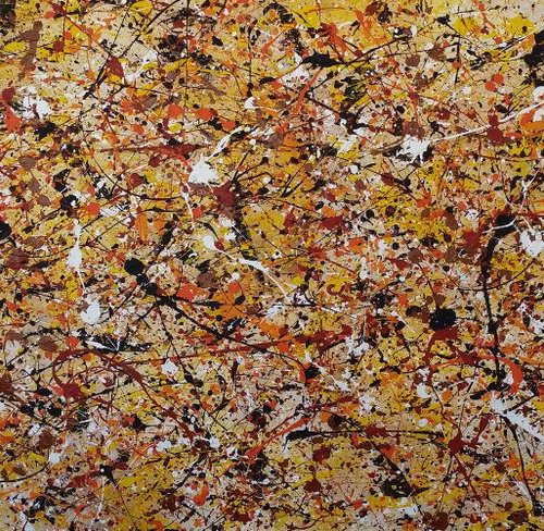 Abstract JACKSON POLLOCK style ACRYLIC on CANVAS by M. Y. by Max Yaskin