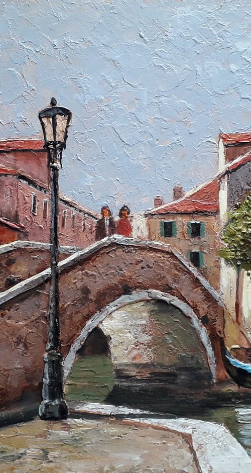 Texture painting. Bridges of Venice by Alexander Zhilyaev