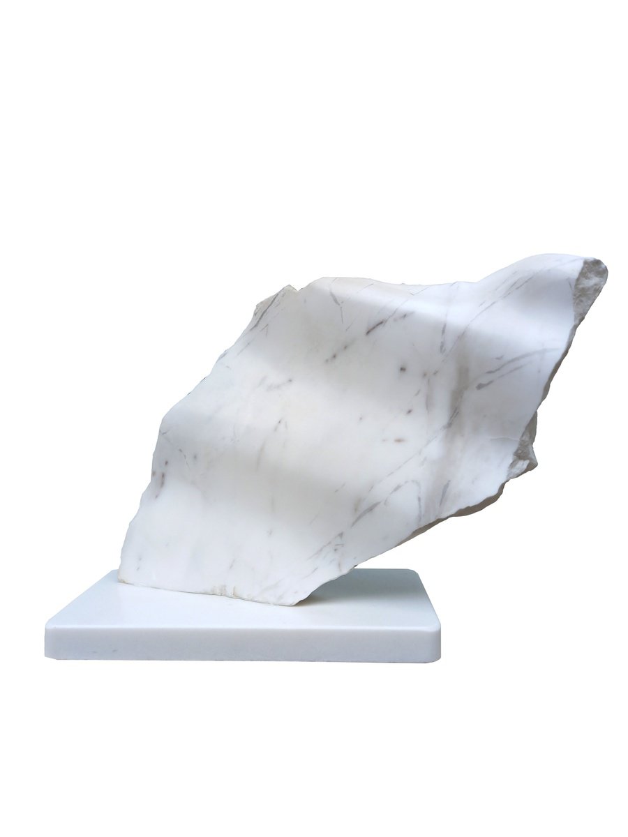 Impressionistic Landscape Stone Sculpture By Rasho Mitev, 13 X 9", "Whiff", Original Artwork