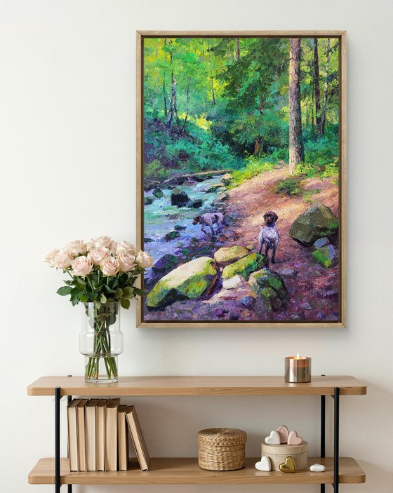 Mountain Stream in the Forest