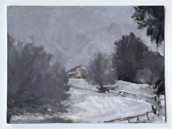 House in a Snowy Landscape