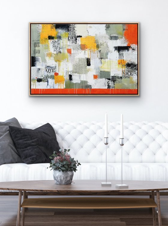 Soft Abstraction II, XXL size acrylic on canvas