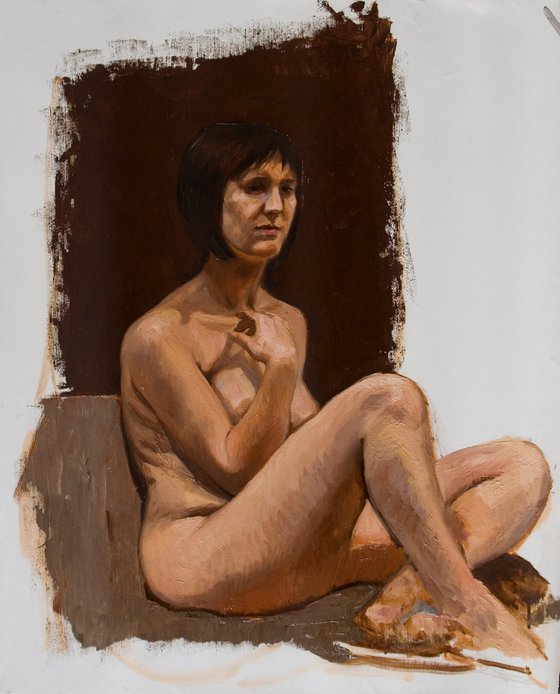 life study of a nude woman