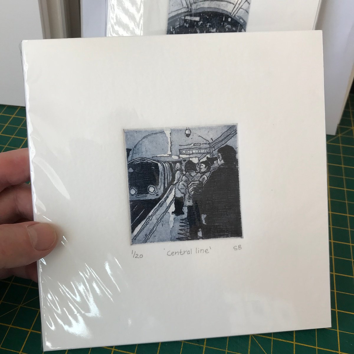 Cityscapes Etchings & Engravings By Stephen Brook, 7 X 7", Central Line., Original Artwork