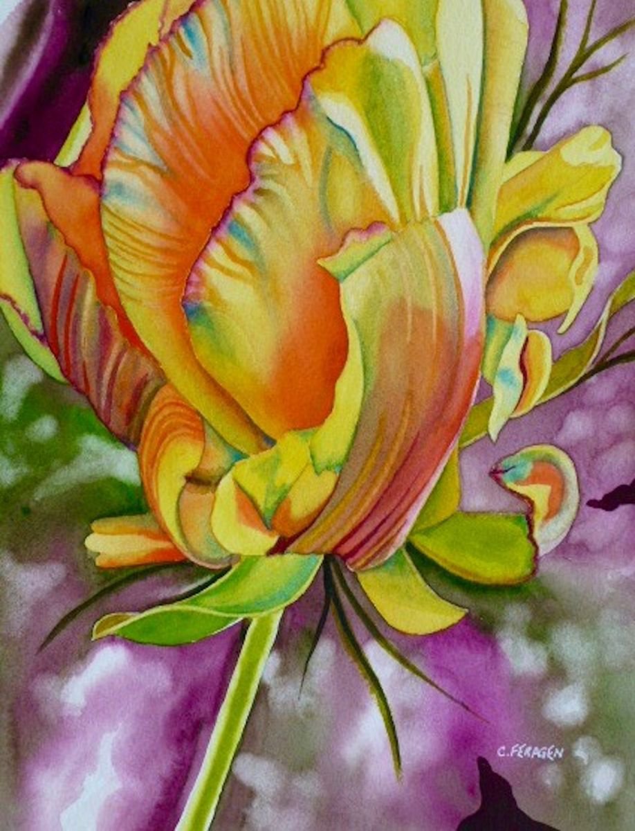 Yellow Tulip by Cheryl Feragen