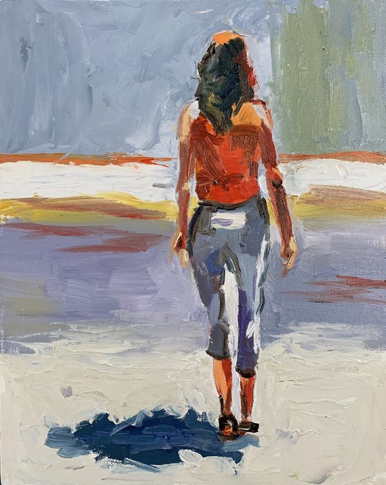 Walking woman.