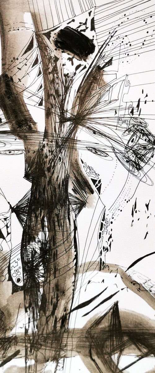 Enigmatic still life eternity time metapohysical drawing by master O Kloska by Kloska Ovidiu