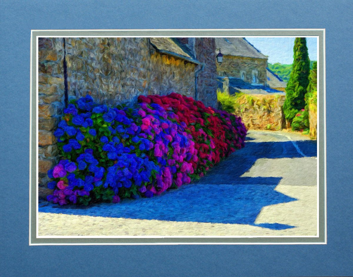 Hydrangeas on French Backstreet Impressionism by Robin Clarke