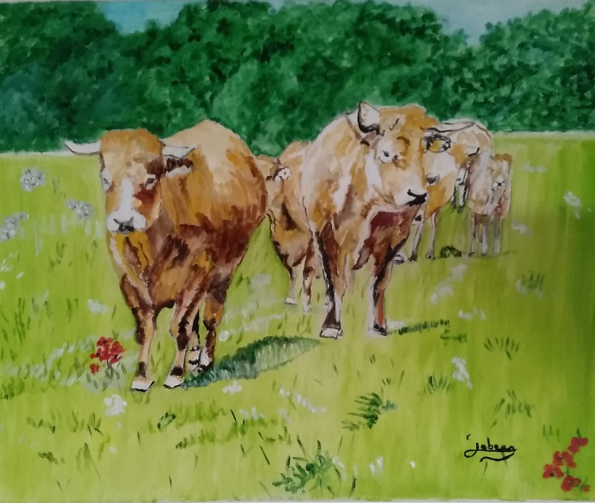Herd of cows by Isabelle Lucas