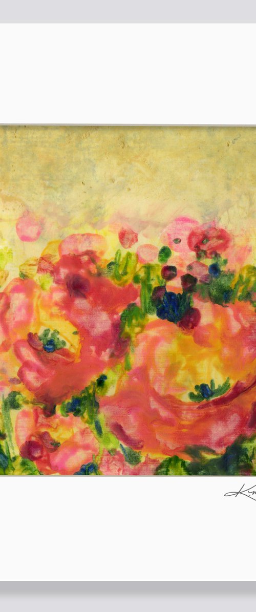 Encaustic Floral 44 by Kathy Morton Stanion