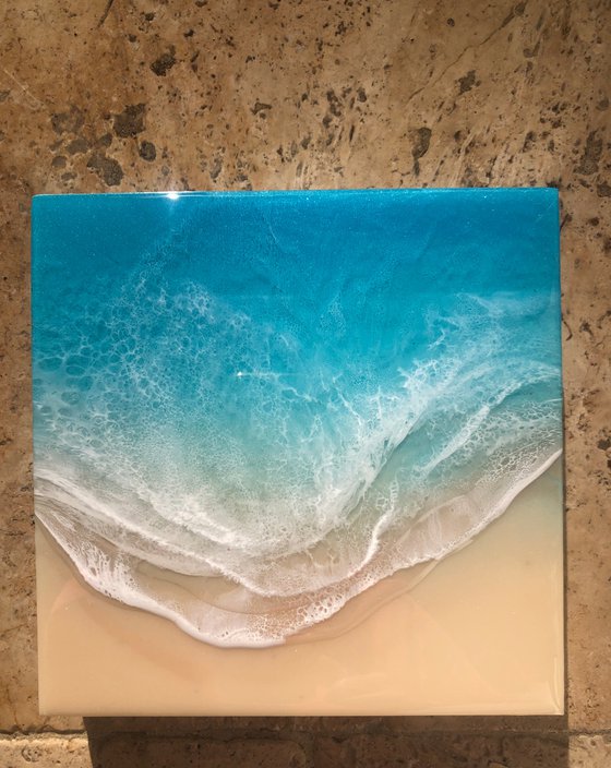 White Sand Beach - Cherish this moment - Seascape Painting Gift idea