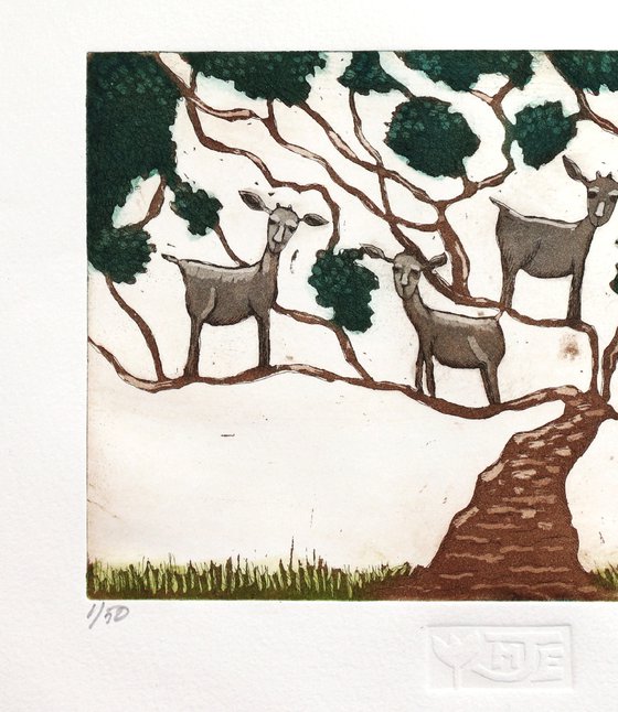 a set of Goat prints