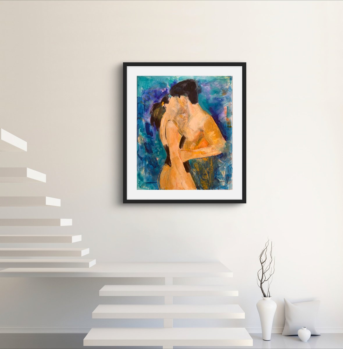 Impressionistic Portrait Acrylic Painting By Olga Pascari, 20 X 24", Hug, Original Artwork