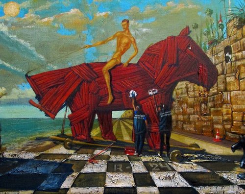 Bathing the red Trojan horse by Serhiy Roy