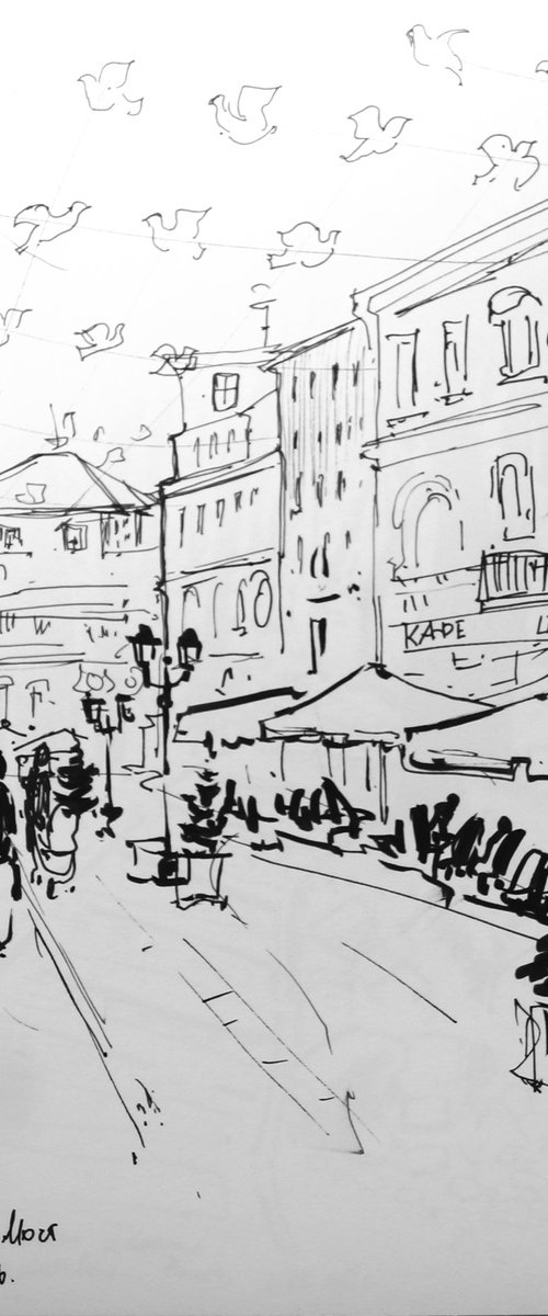 Moscow sketch by Yuliia Pastukhova