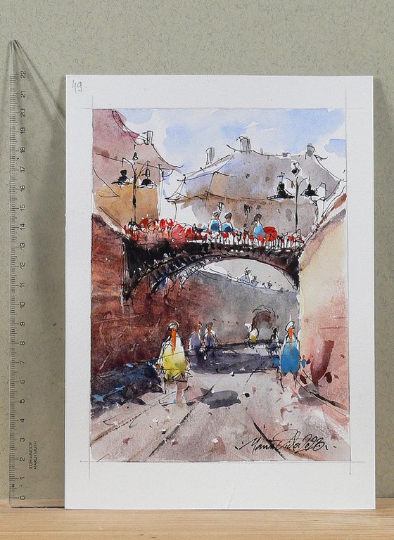 Sibiu, Watercolor Art.