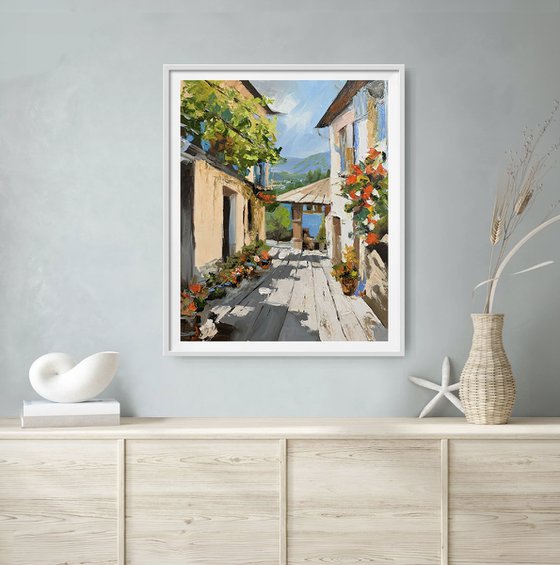 Sunlit Village, Mediterranean Courtyard.