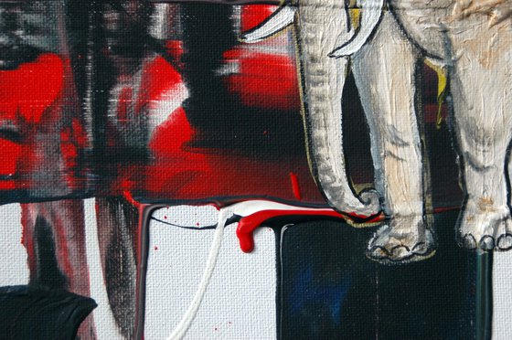 Abstract Elephant in motion 2