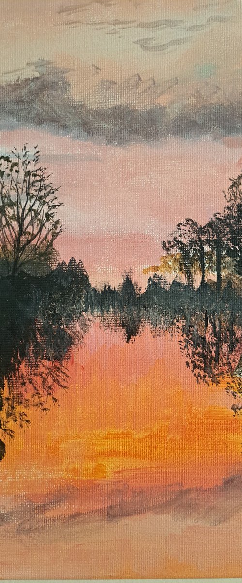 autumn sunset by Sandra Fisher