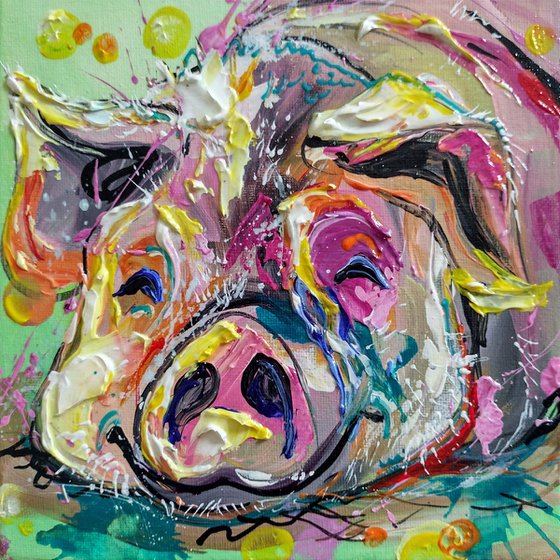 Animal Art - A Pig in Muck!