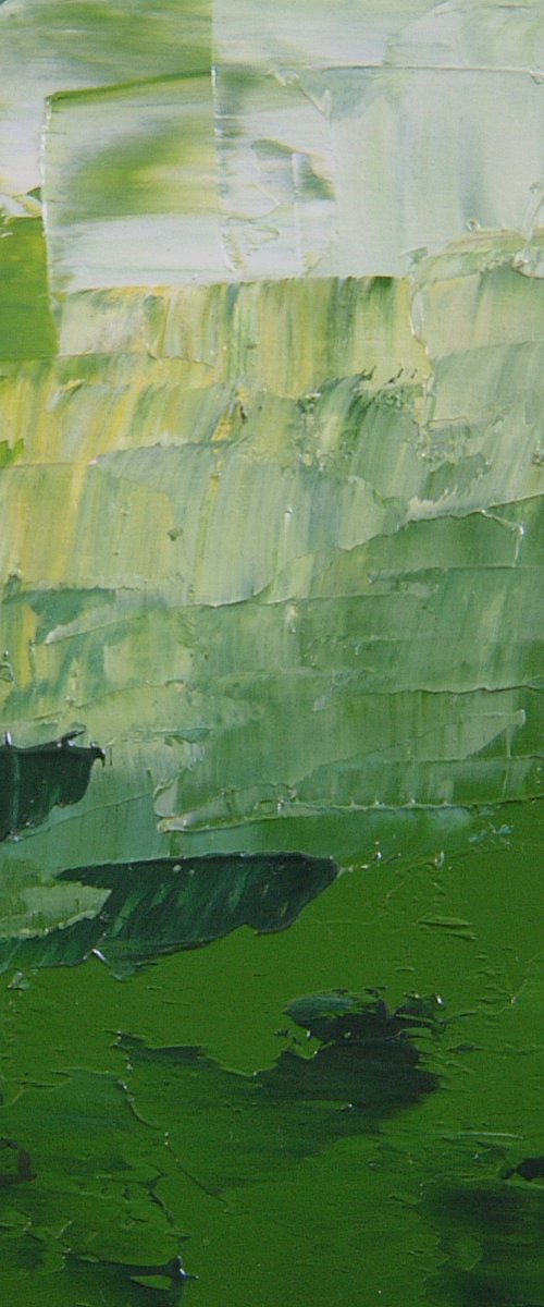 ref#:779-10Q -10x10cm=3.94x3.94". Short Story  chrome green 3 by Saroja van der Stegen