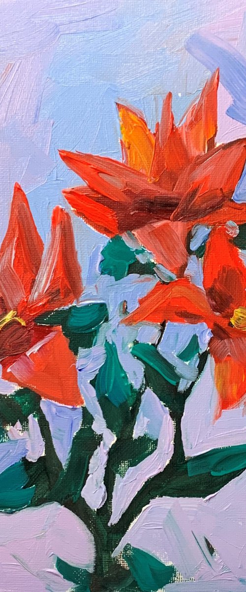 Red flowers. by Vita Schagen