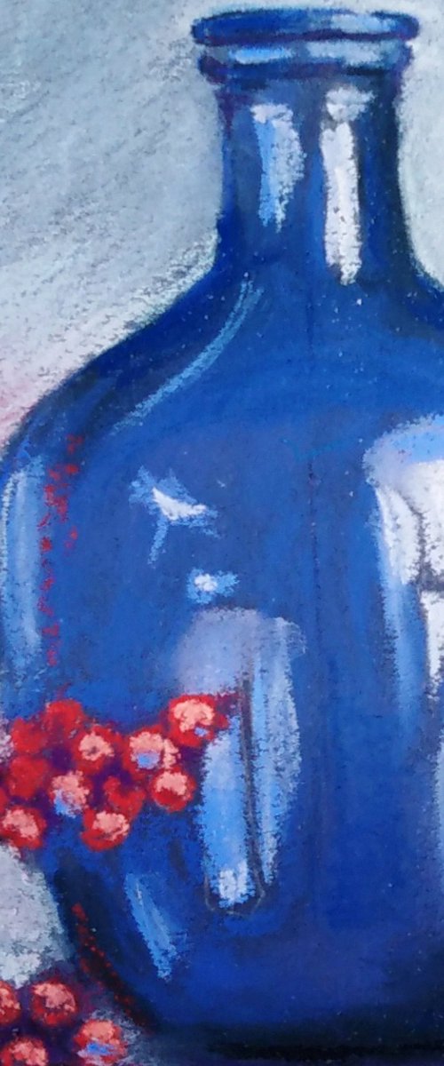 Blue Glass & Berries by Liubov Samoilova